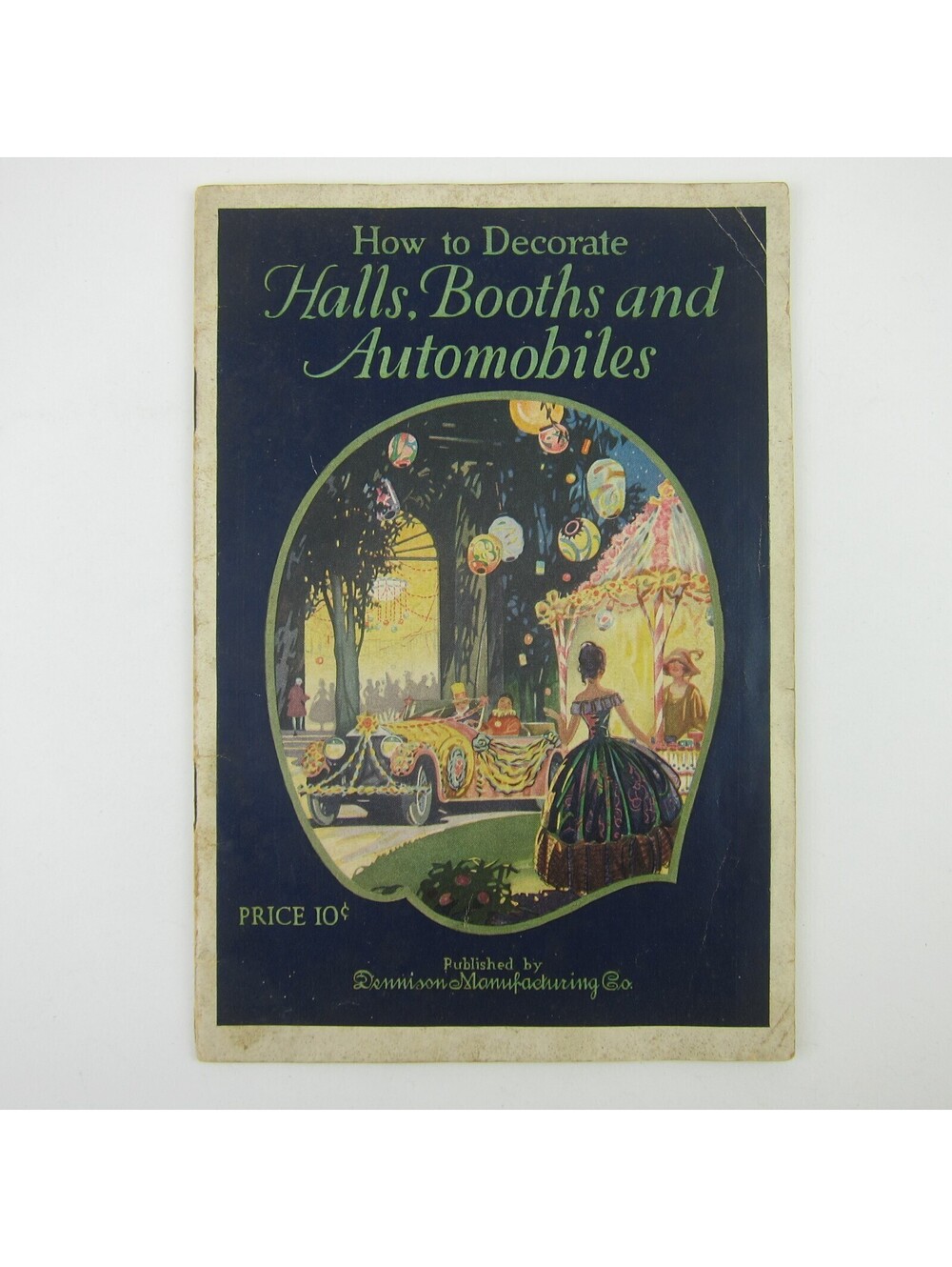 1927 Art Deco Dennison Booklet How to Decorate Halls Booths Automobiles Antique
